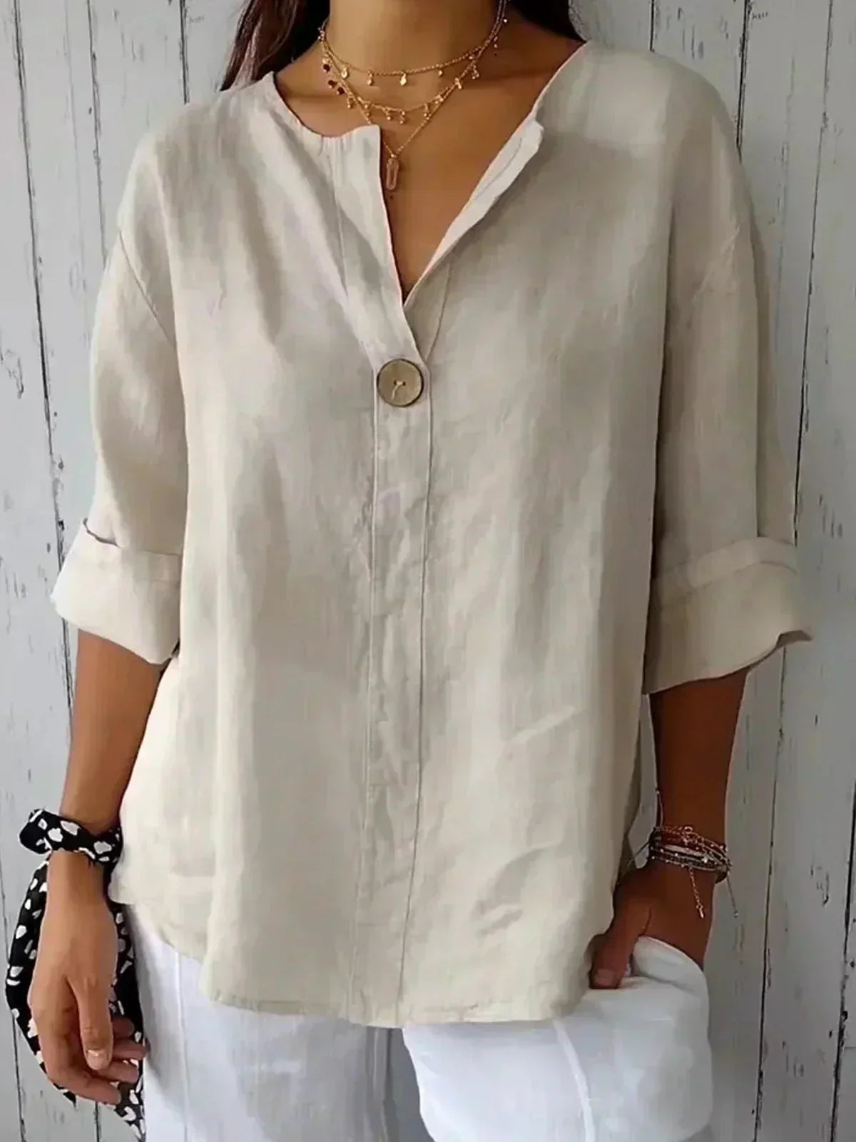 Zamma™ | Relaxed V-Neck Top