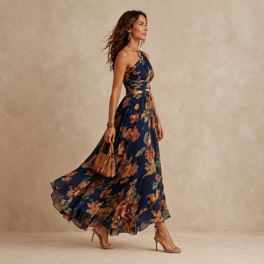 Celeste™ One-Shoulder Floral Maxi