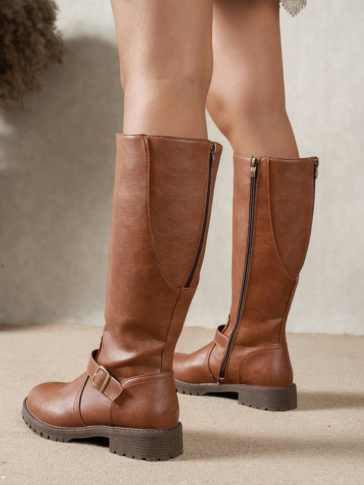 Women's Orthopedic Buckle Leather Boots