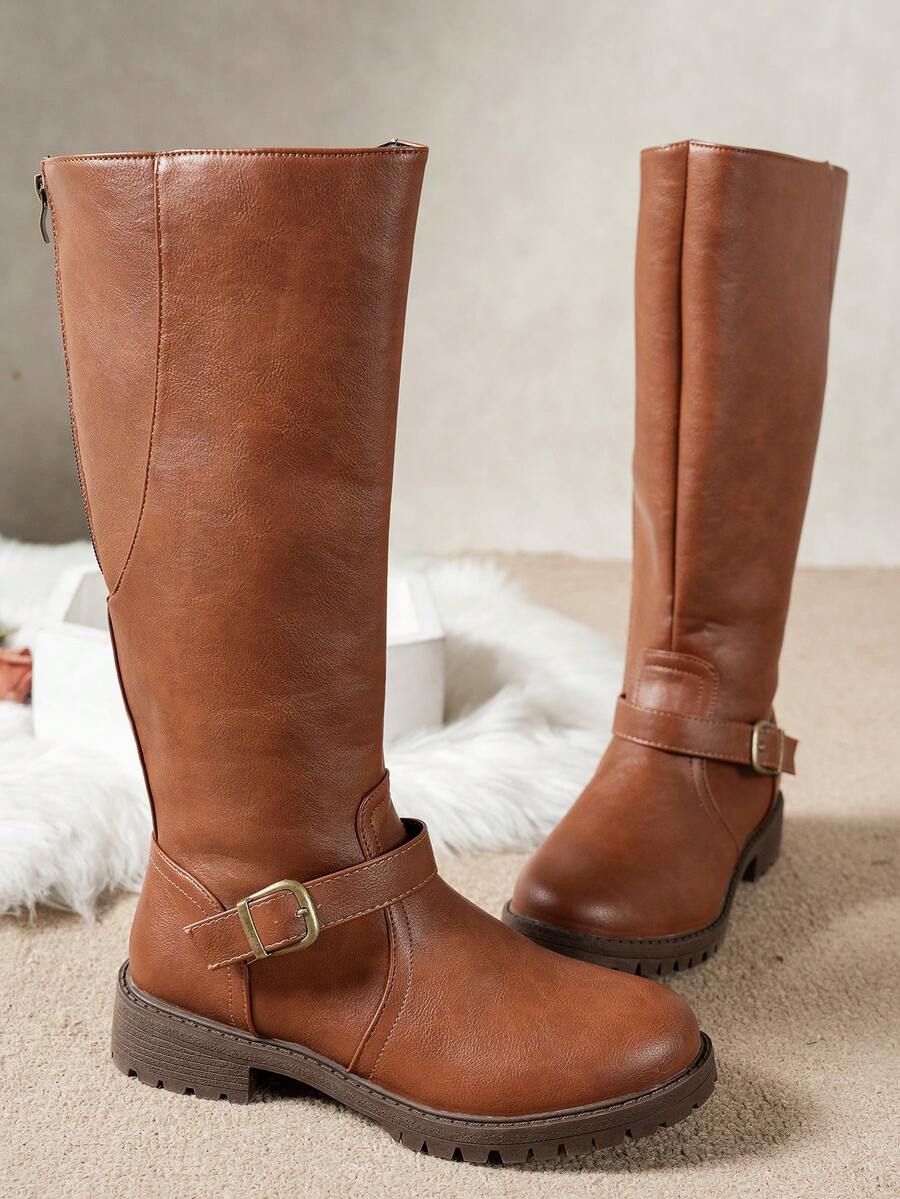 Women's Orthopedic Buckle Leather Boots