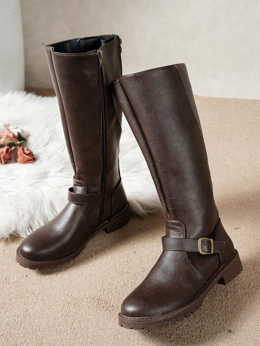 Women's Orthopedic Buckle Leather Boots