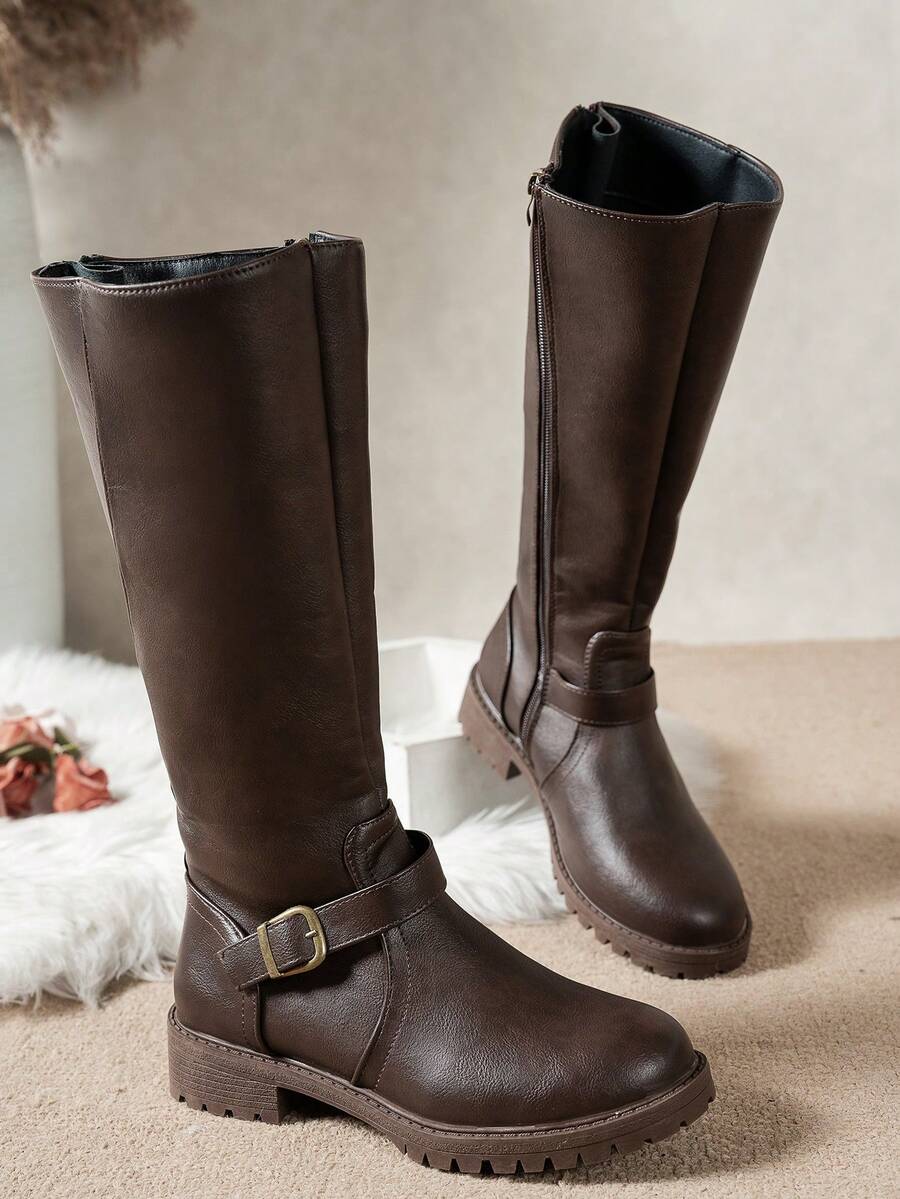 Women's Orthopedic Buckle Leather Boots