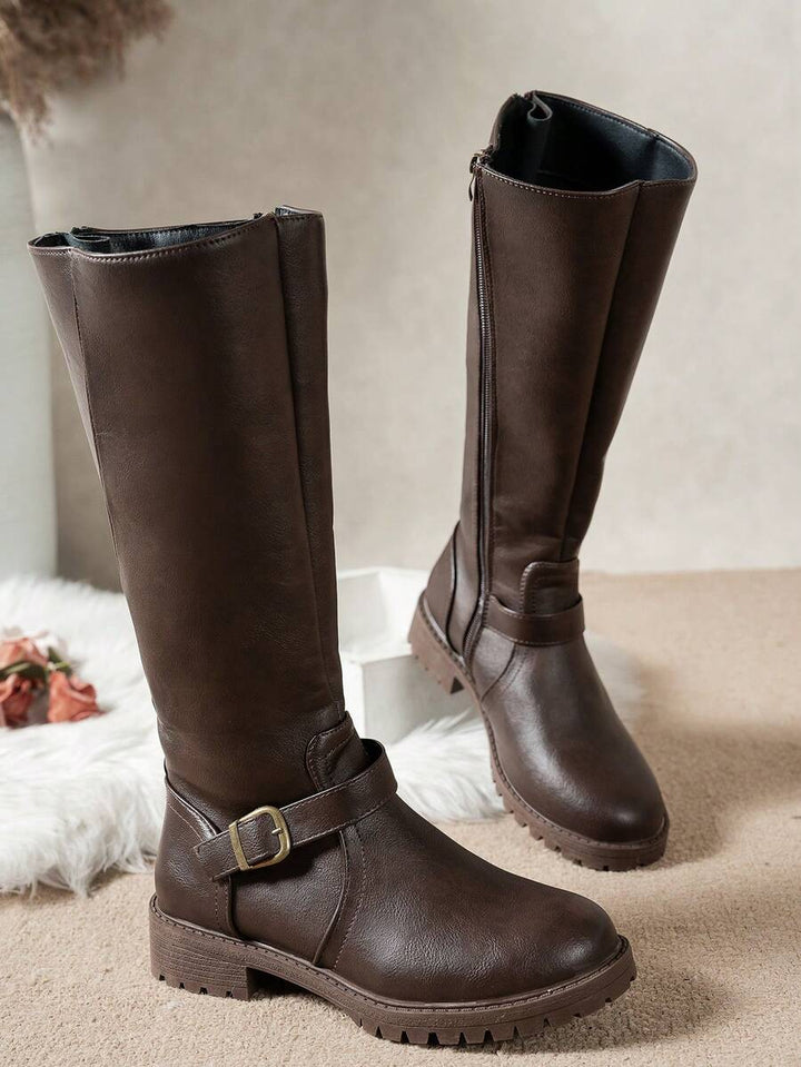 Women's Orthopedic Buckle Leather Boots