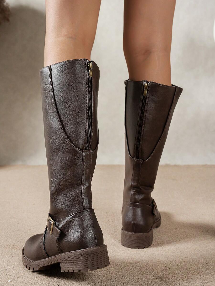 Women's Orthopedic Buckle Leather Boots