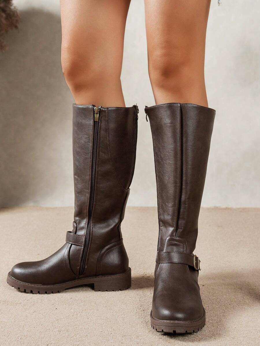Women's Orthopedic Buckle Leather Boots