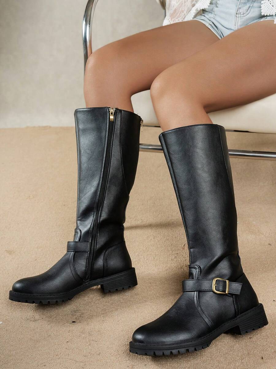 Women's Orthopedic Buckle Leather Boots