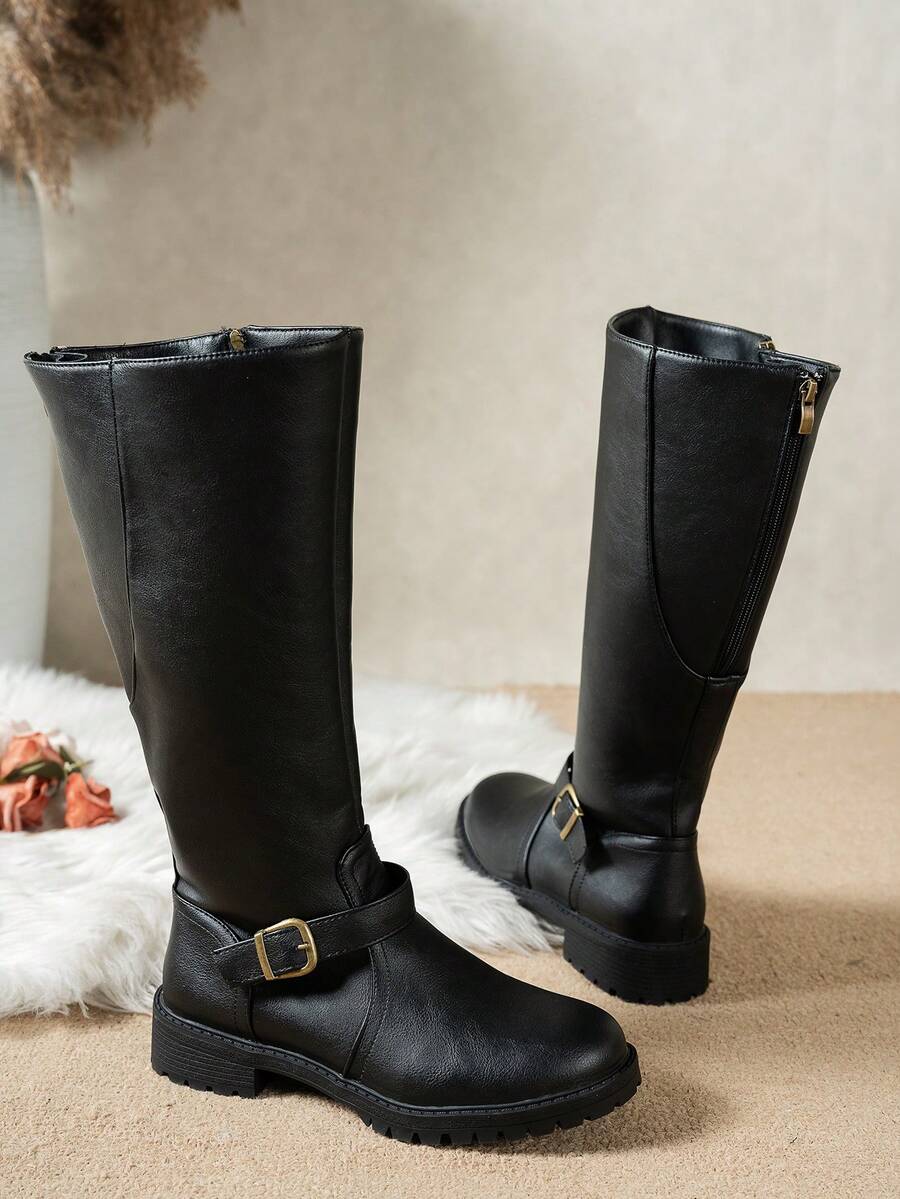 Women's Orthopedic Buckle Leather Boots