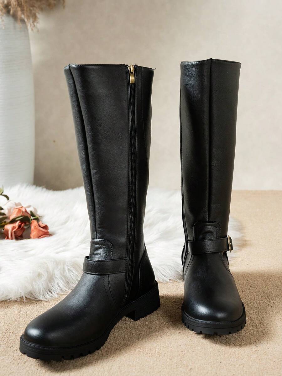 Women's Orthopedic Buckle Leather Boots