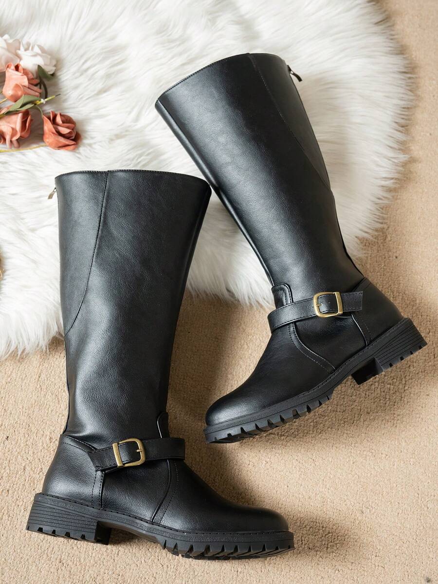 Women's Orthopedic Buckle Leather Boots