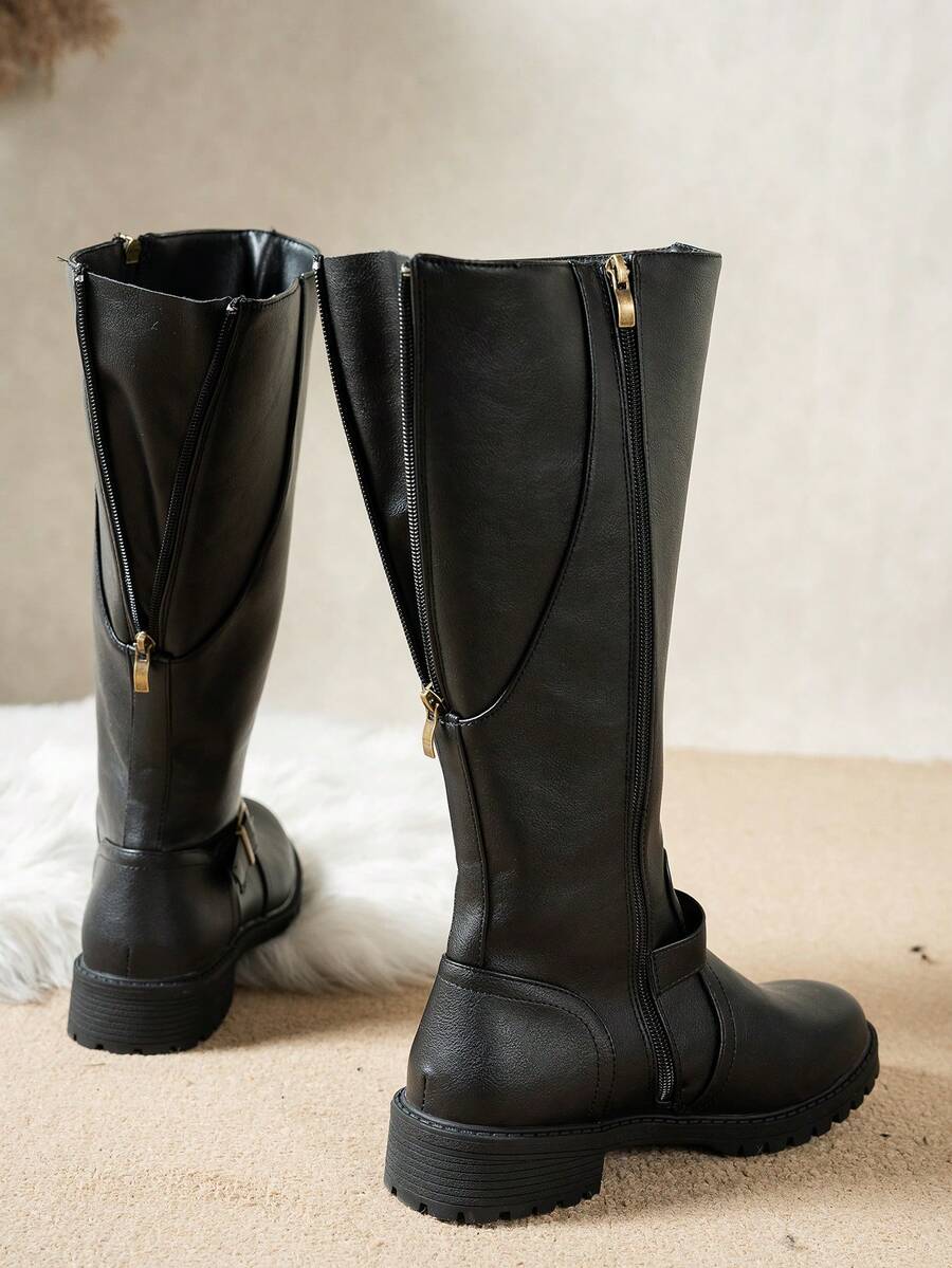 Women's Orthopedic Buckle Leather Boots