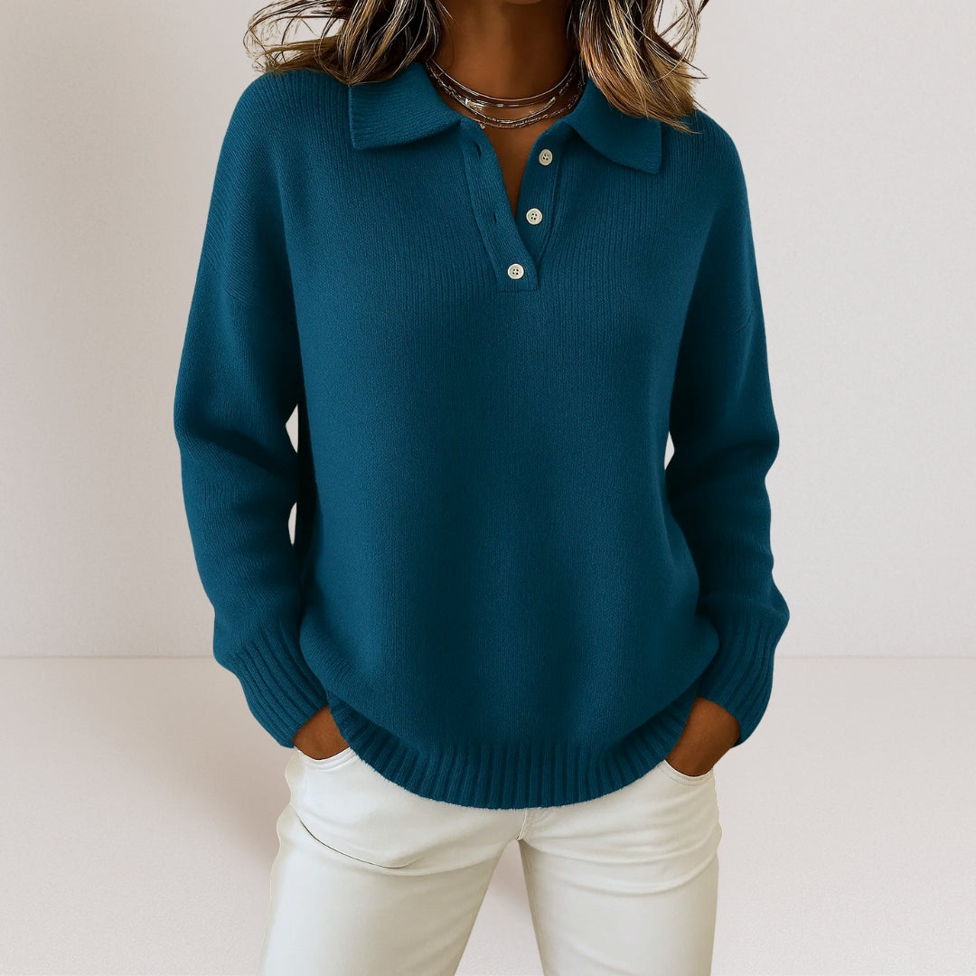 Kate Soft Knit Sweater with Collar