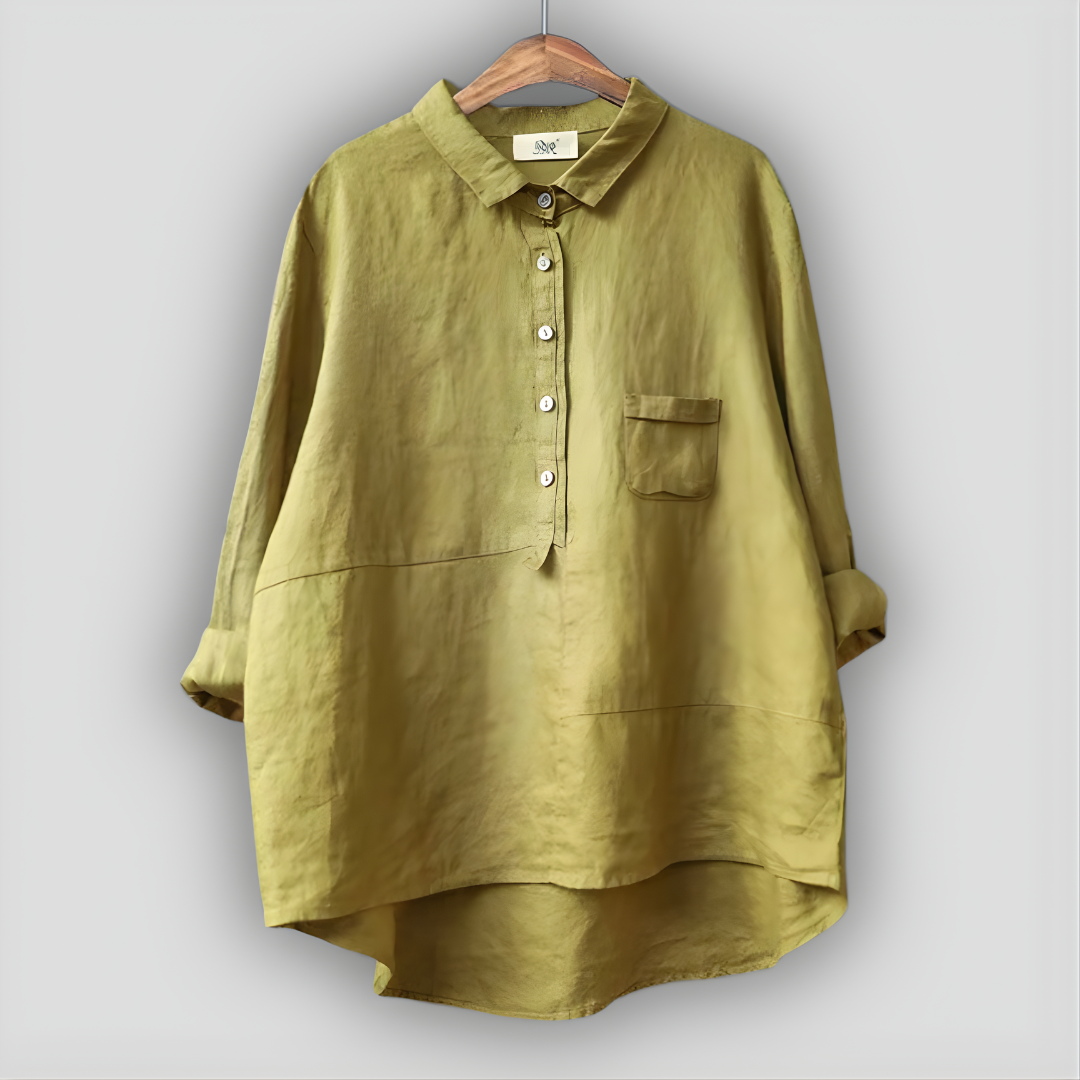 Doreen Panelled Button-Front Blouse