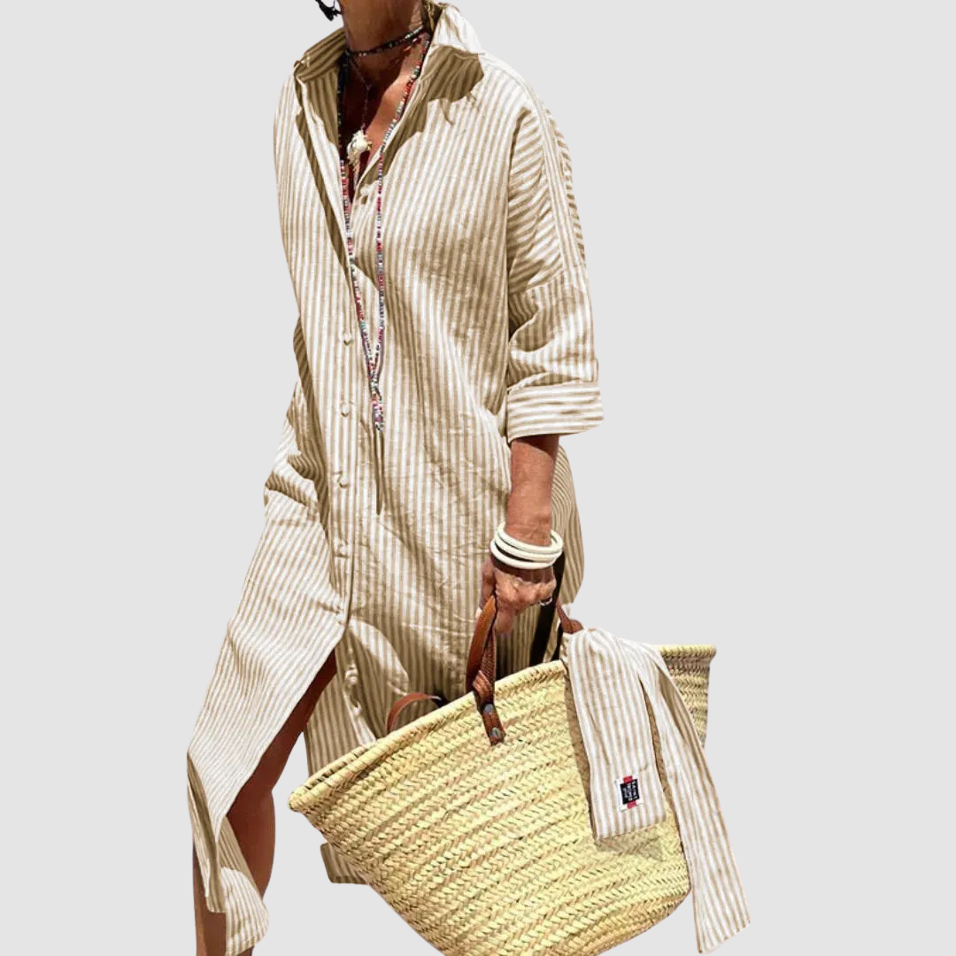 Chloe | Elegant Striped Summer Dress