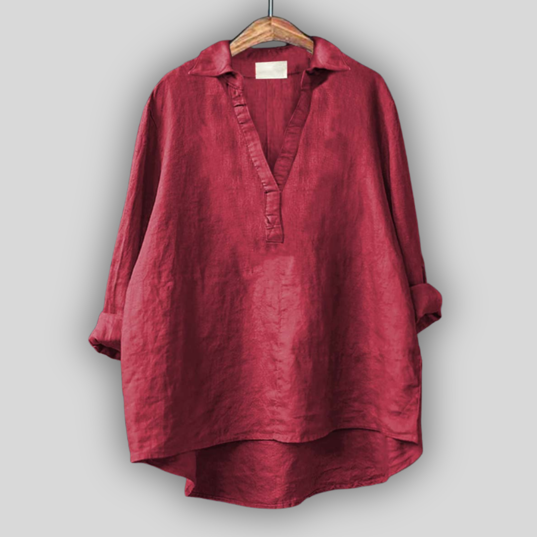 Blossom Johnny Collar Top