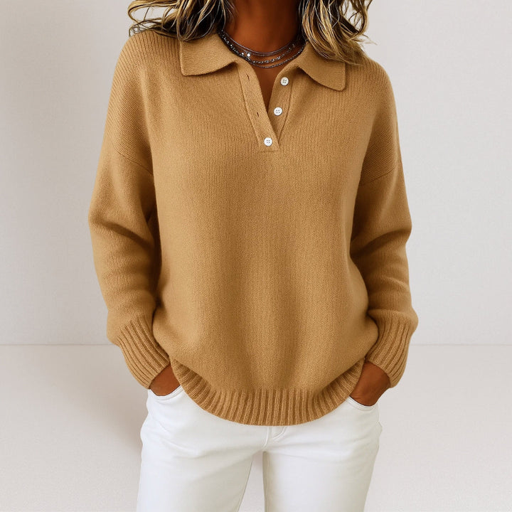 Kate Soft Knit Sweater with Collar