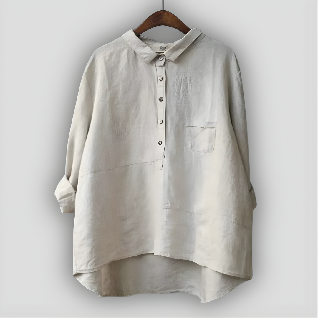 Doreen Panelled Button-Front Blouse