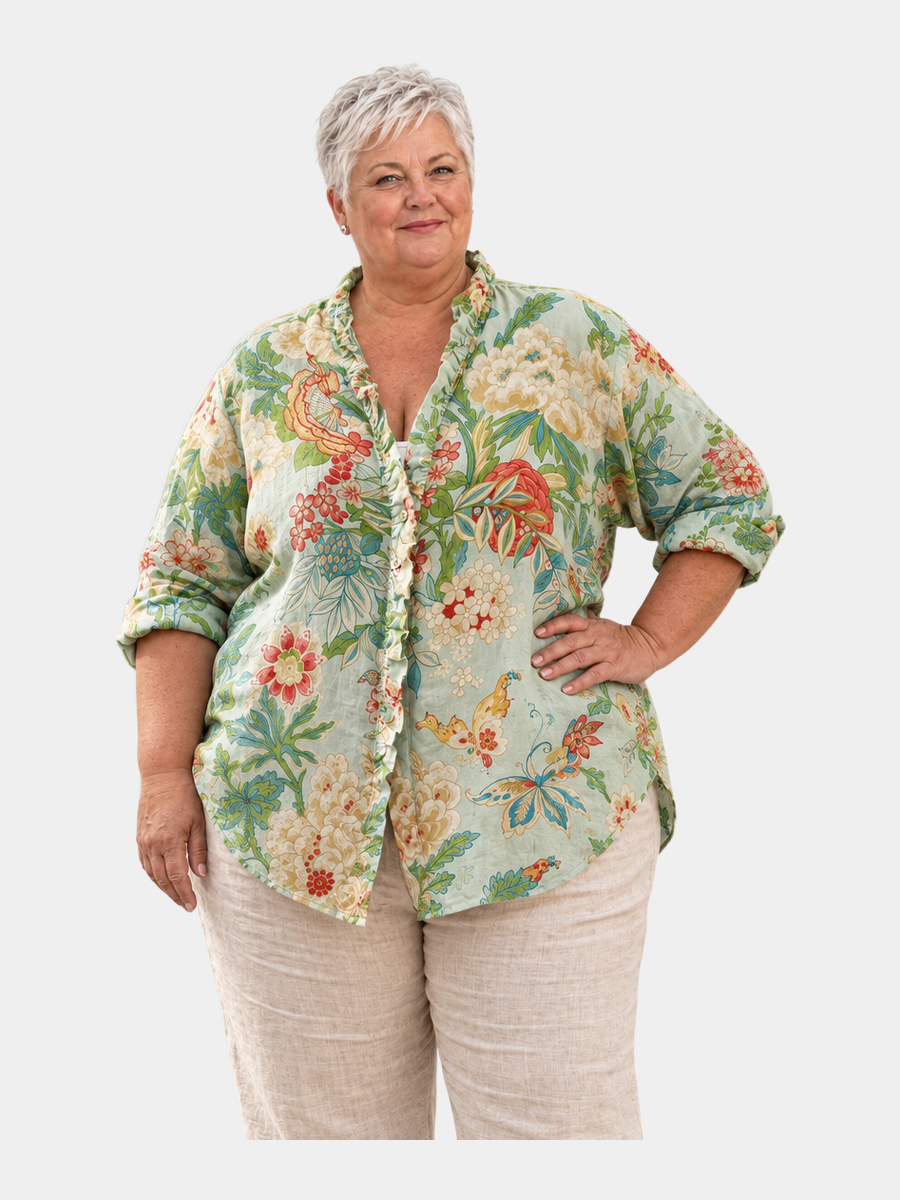 Elspeth Floral Ruffle Blouse