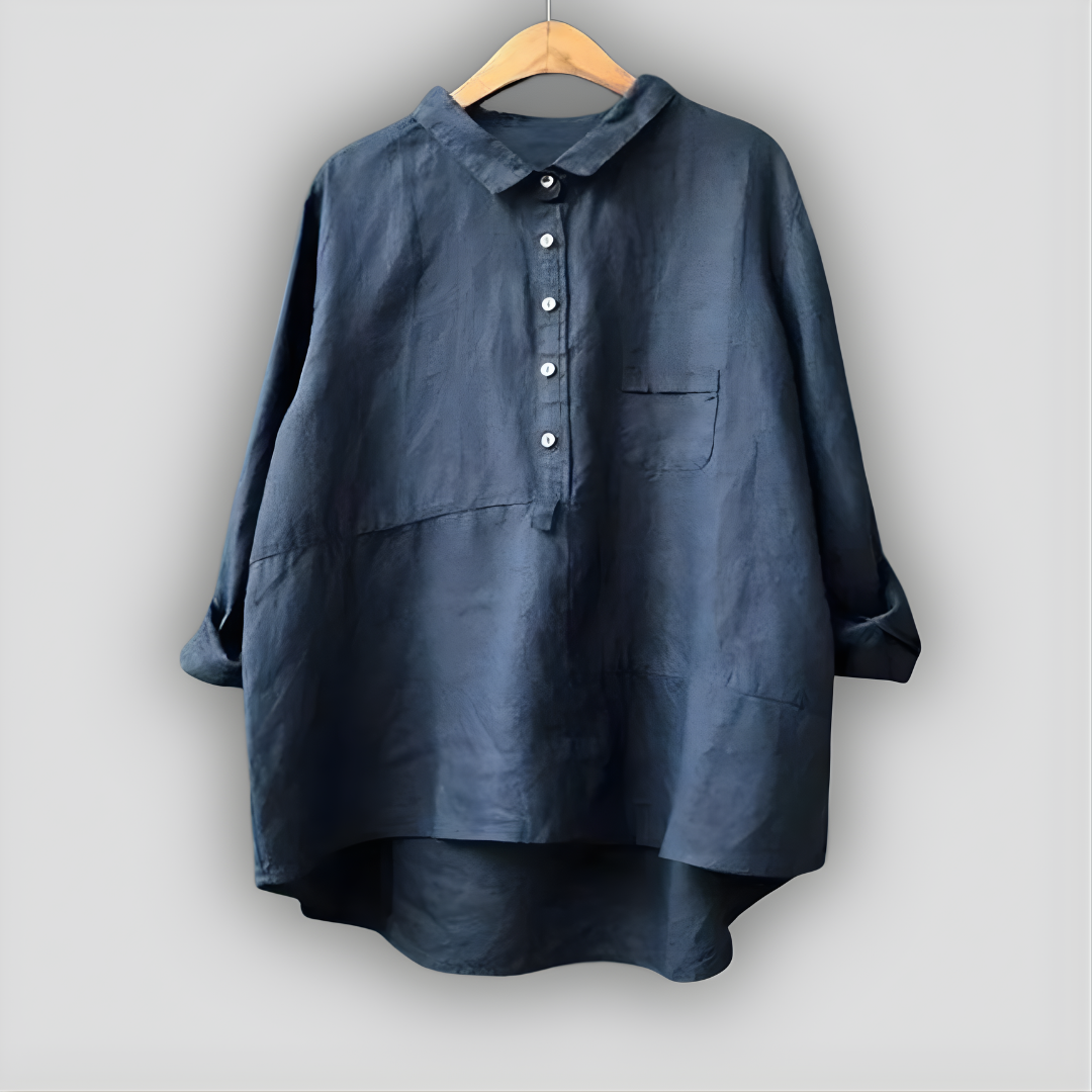 Doreen Panelled Button-Front Blouse