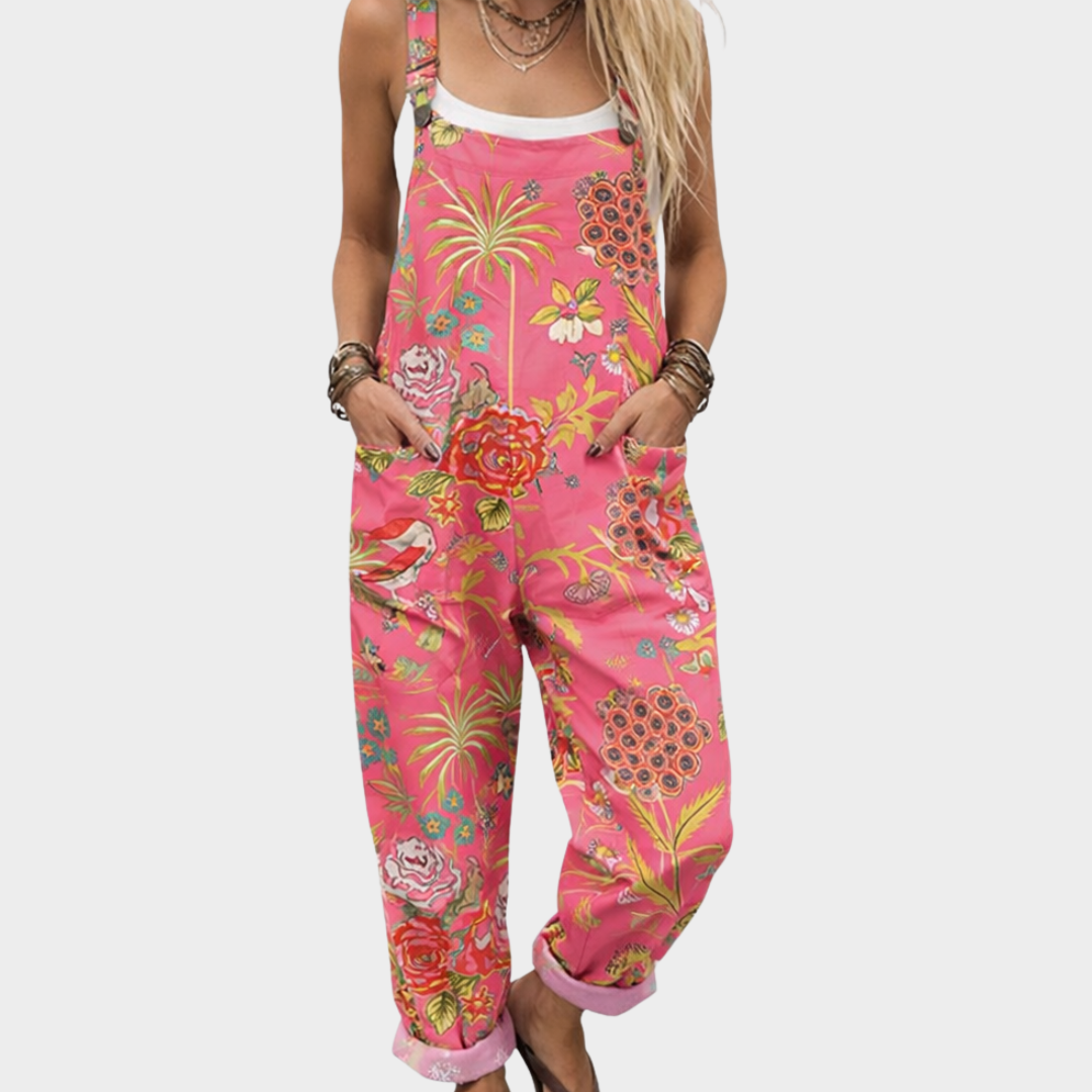 Delicate Bloom Print Dungaree