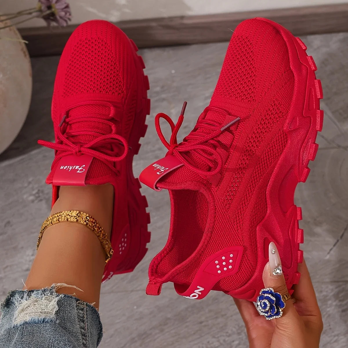 ANNIE™ WOMEN'S BREATHABLE KNIT SNEAKERS