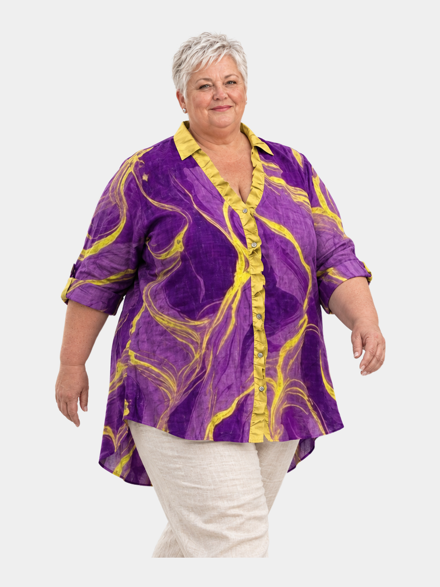Charity Marble Print Blouse