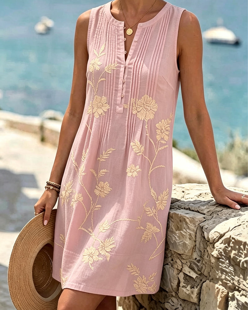 Juliette | Pleated Floral Shift Dress