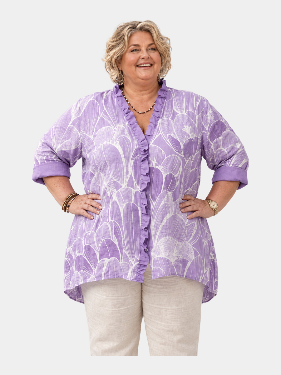 Kerry Leaf Print Blouse