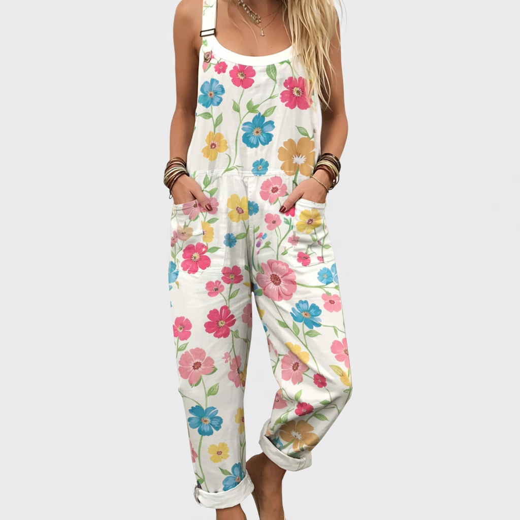 Dreamy Floral Print Dungaree