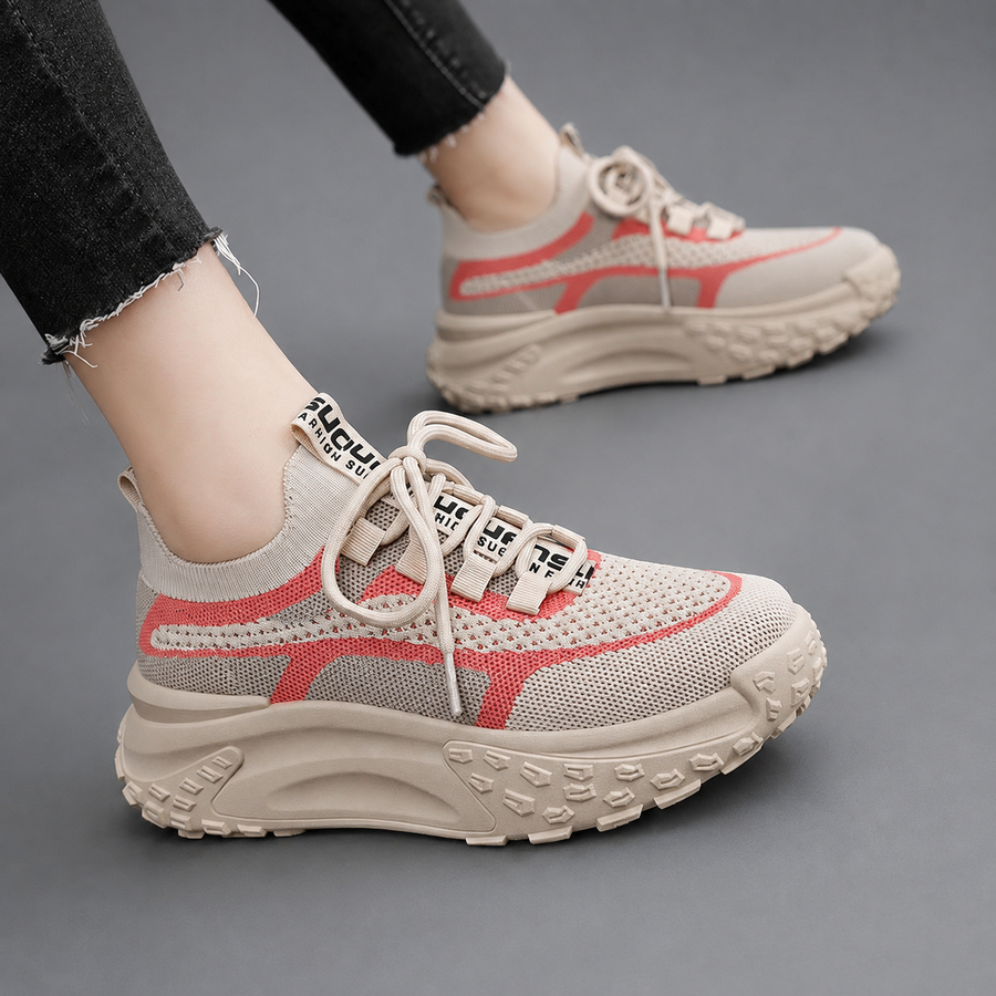 LEISA™ BREATHABLE TRENDY KNIT MESH ORTHO SNEAKERS