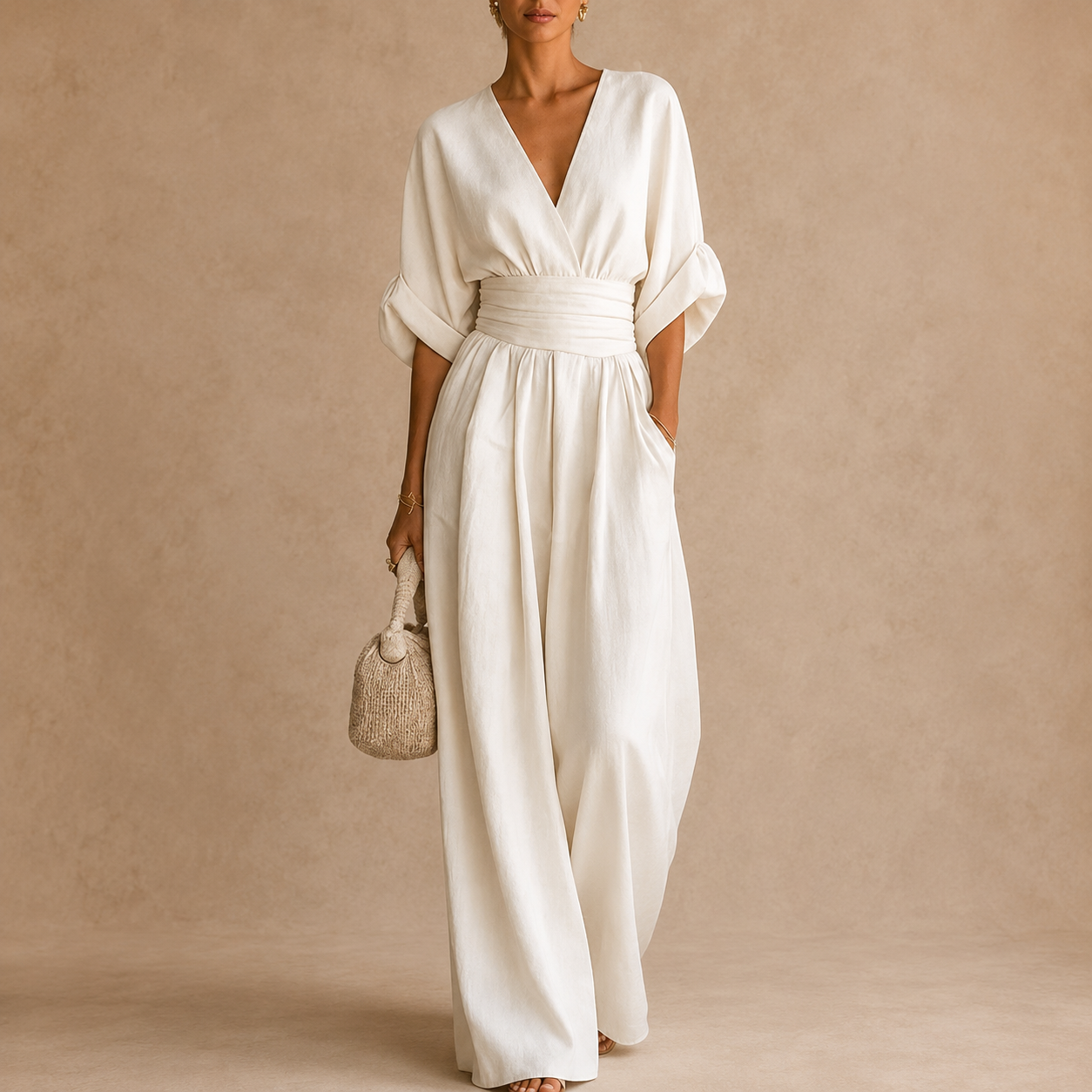 Chiara | Fluid Printed Long Jumpsuit