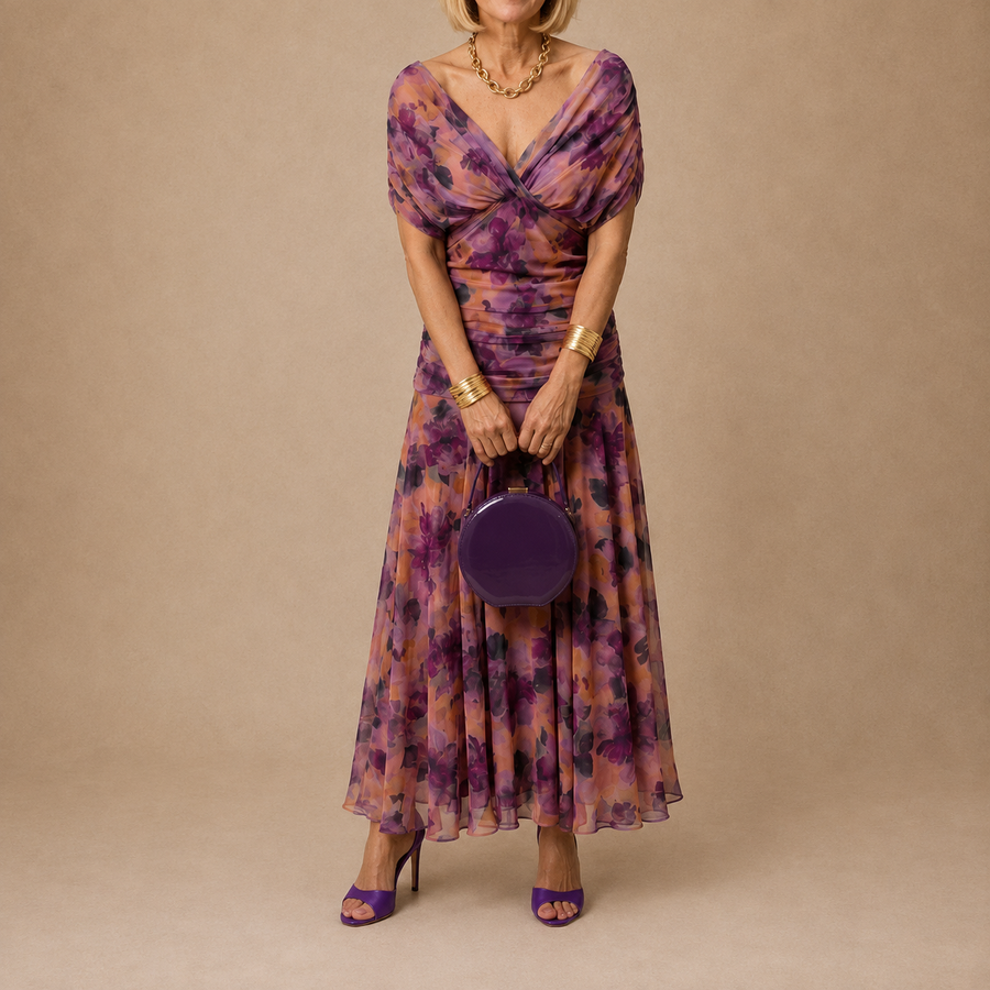 Calen | Off Shoulder Flow Midi Dress