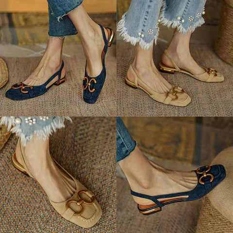 Brenna™ | Orthopedic Leather Buckle Sandals
