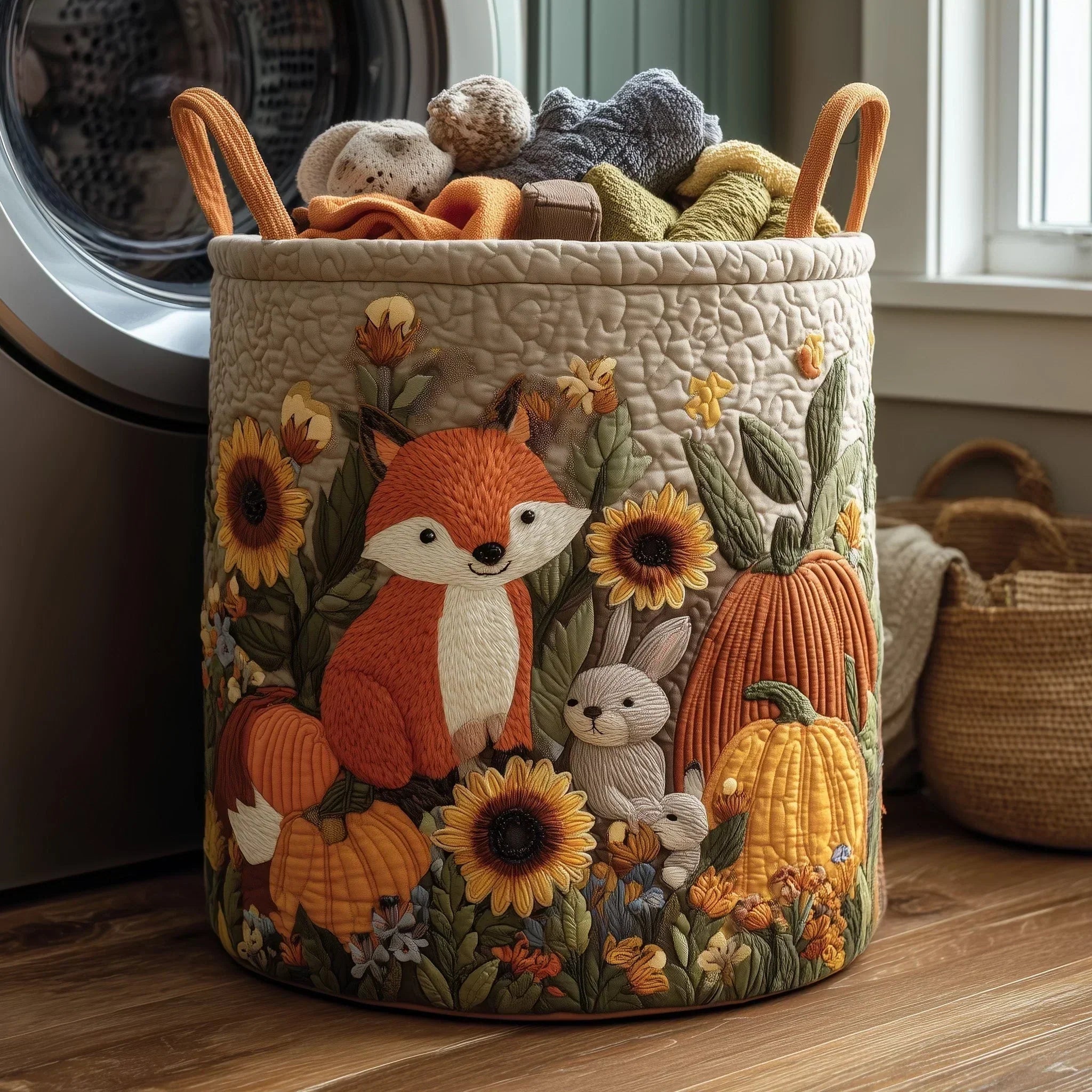Lisa's Hand-Quilted Sheep Basket