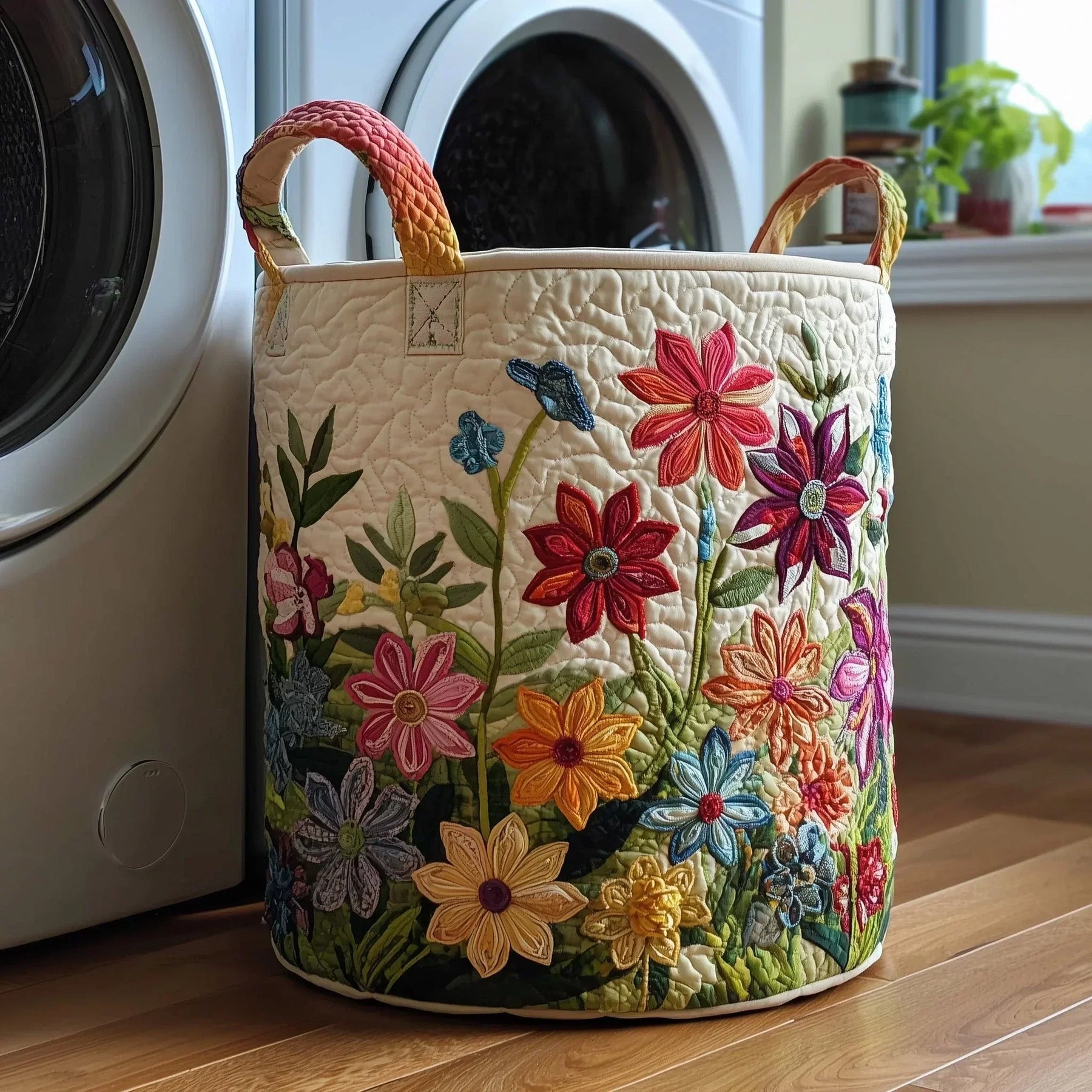 Lisa's Hand-Quilted Sheep Basket