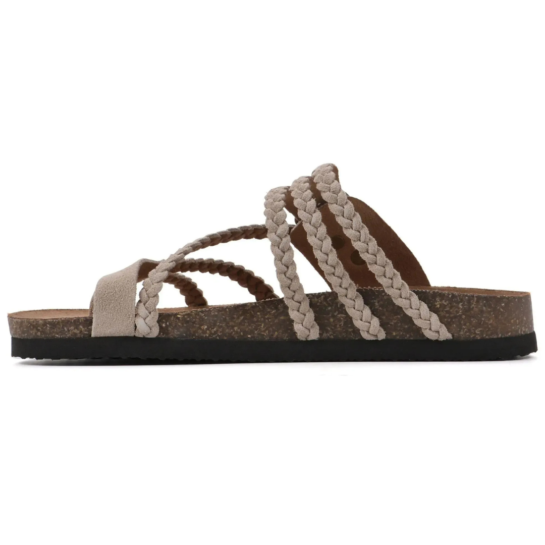 HAYLEIGH™ – Orthopaedic Braided Leather Sandal