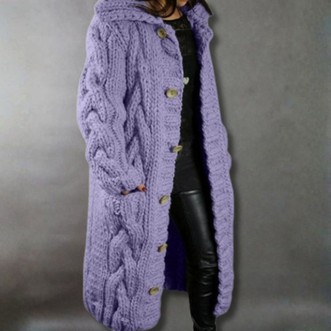 Karina™ | Elegant Cosy Cable-Knit Coat