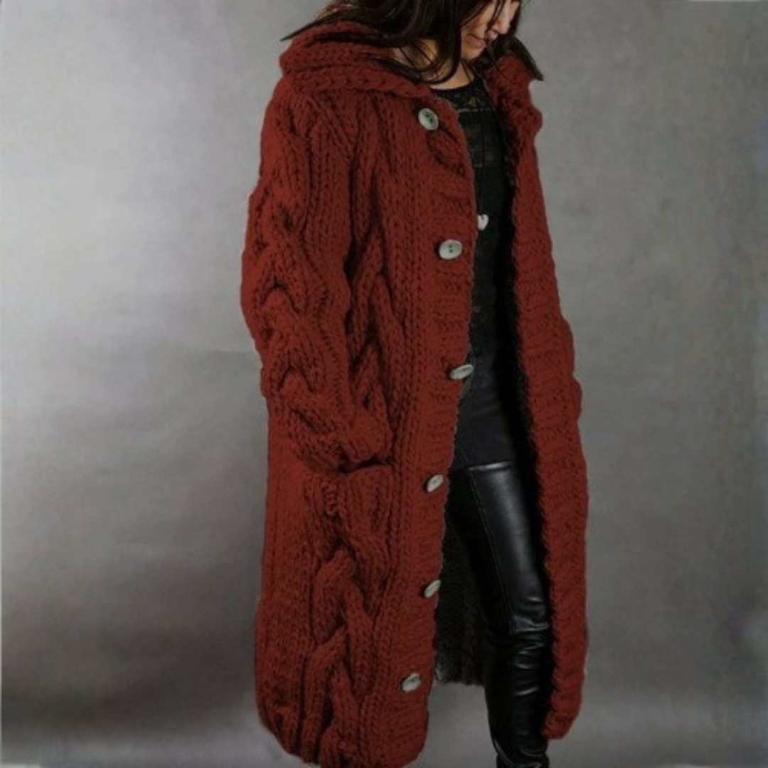 Karina™ | Elegant Cosy Cable-Knit Coat