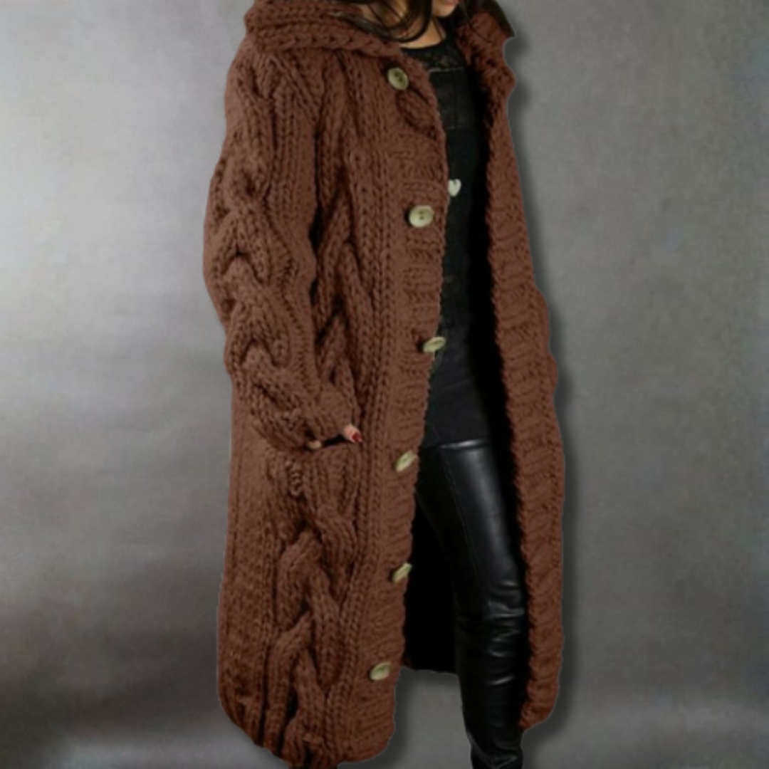 Karina™ | Elegant Cosy Cable-Knit Coat