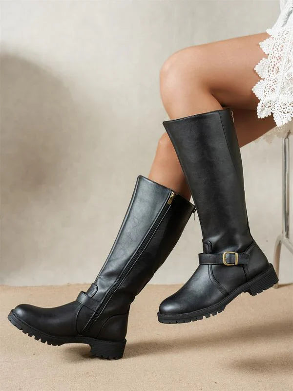 Women's Orthopedic Buckle Leather Boots