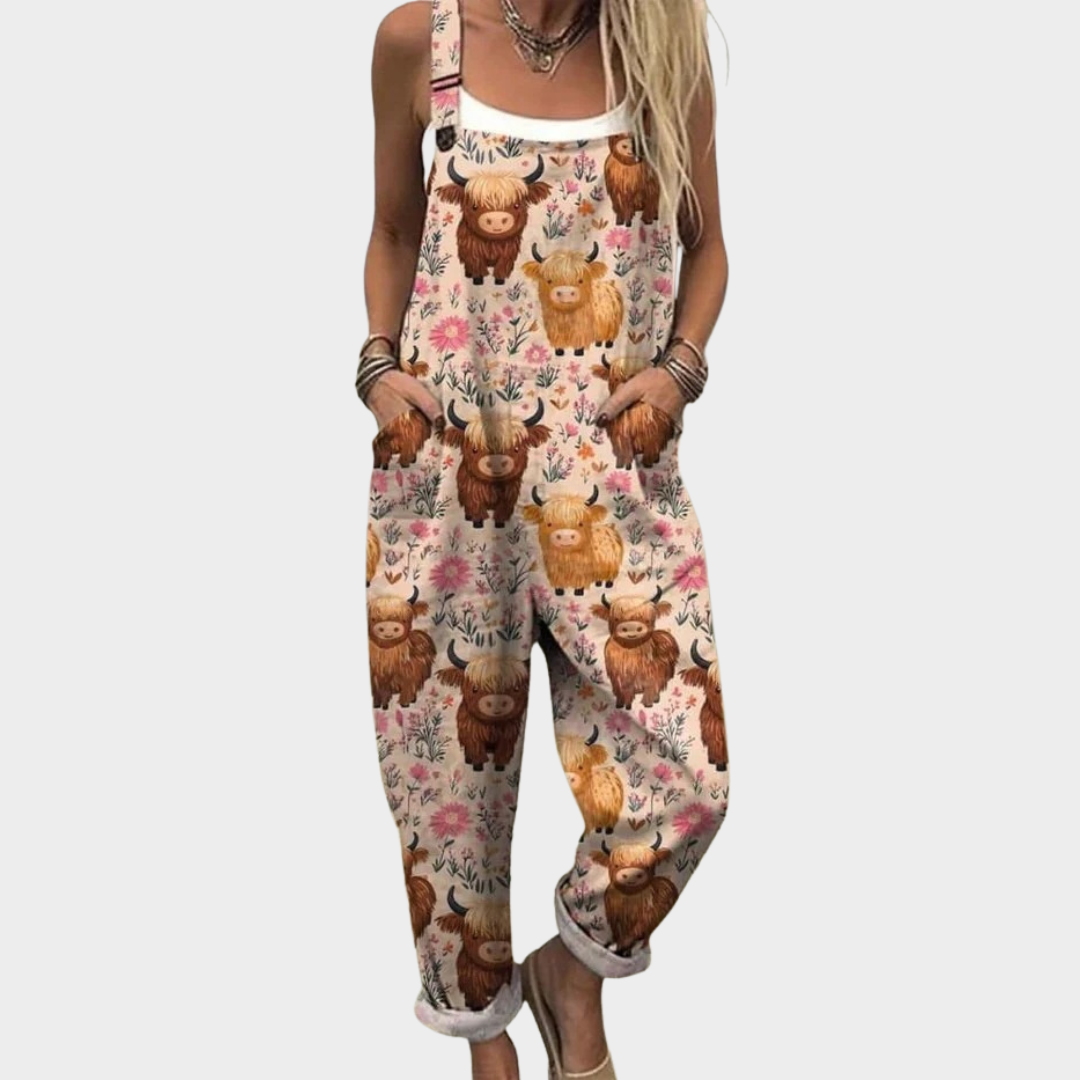 Artisan Floral Print Dungaree