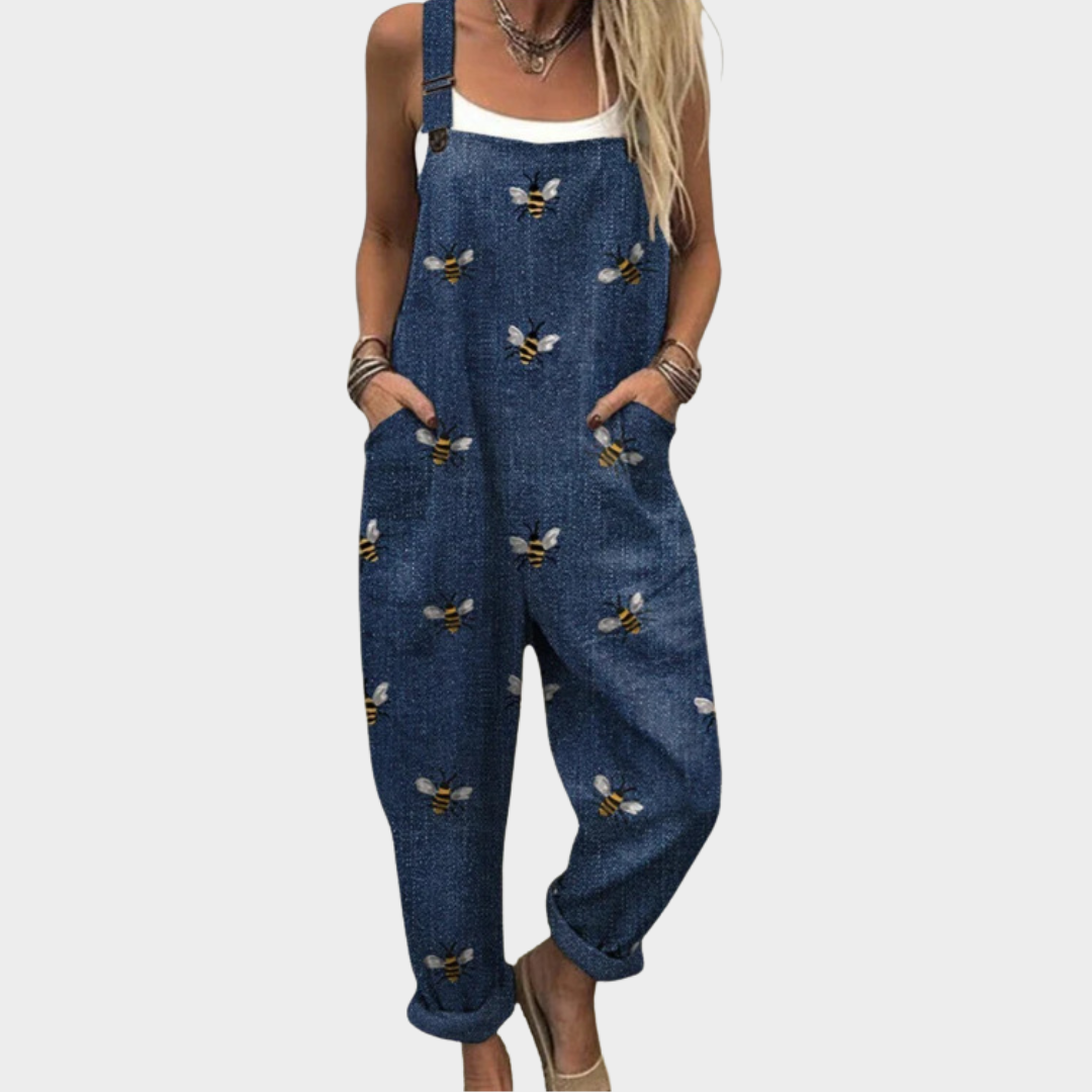 Pastel Garden Print Dungaree