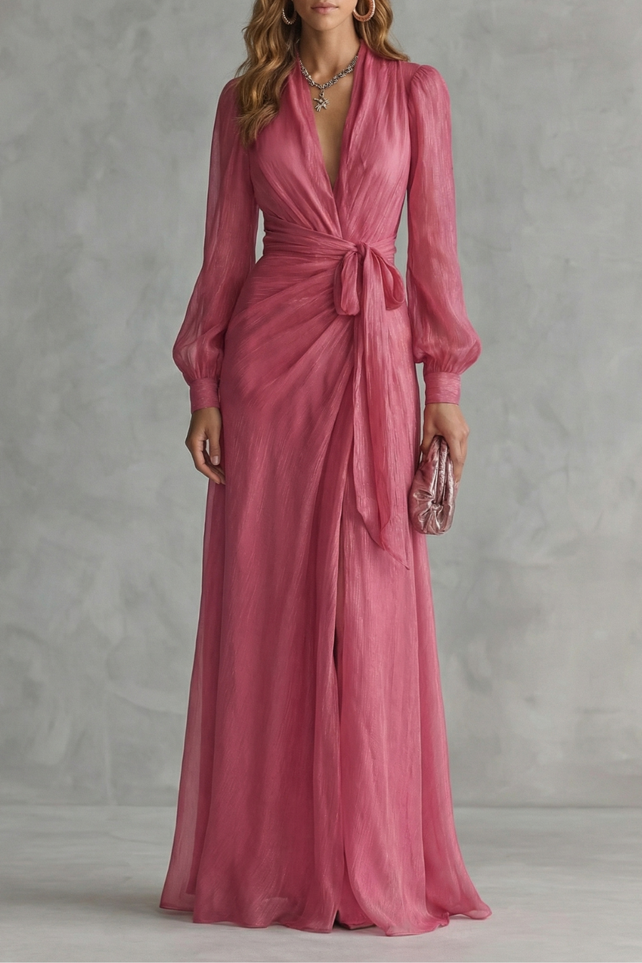 Rosénelle – Flowing chiffon elegance – Maxi dress