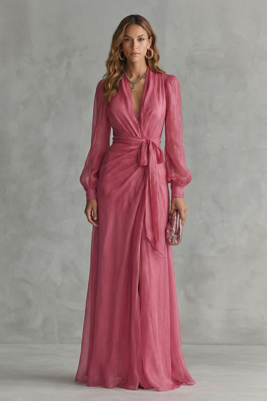 Rosénelle – Flowing chiffon elegance – Maxi dress