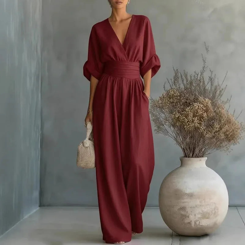 Chiara | Fluid Printed Long Jumpsuit