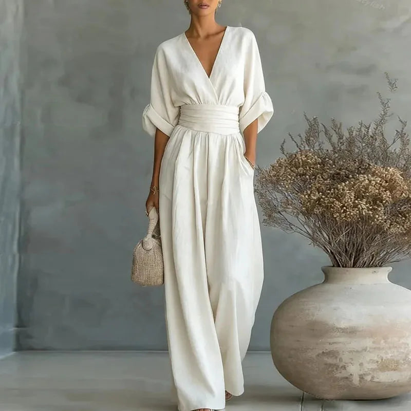 Chiara | Fluid Printed Long Jumpsuit