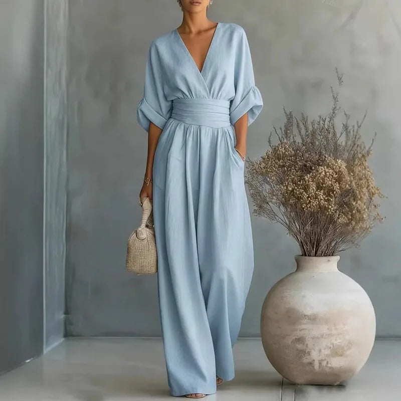 Chiara | Fluid Printed Long Jumpsuit