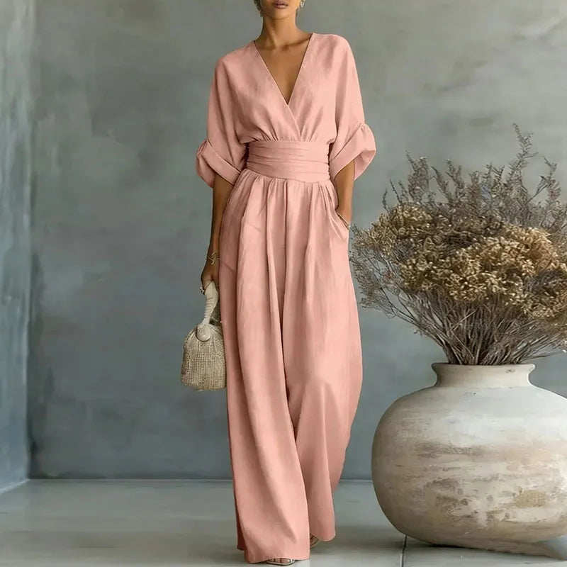 Chiara | Fluid Printed Long Jumpsuit