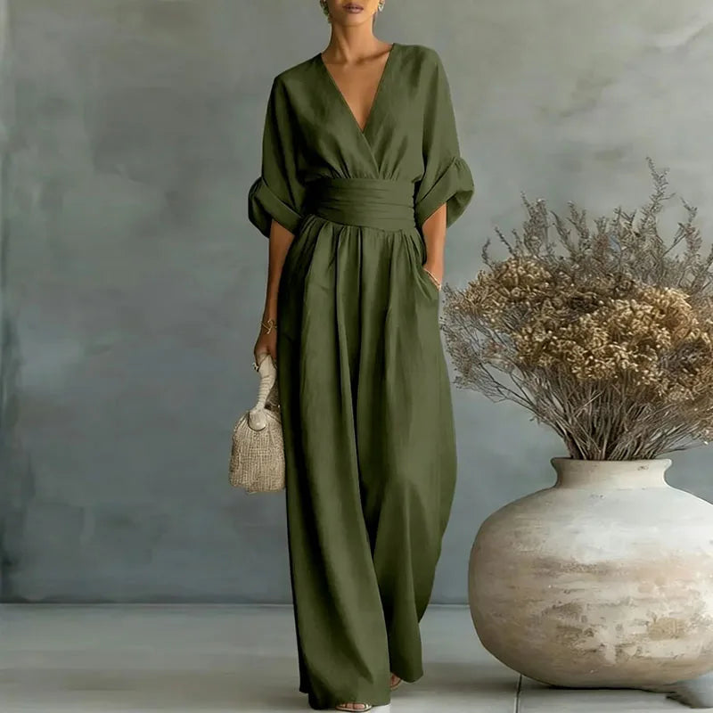 Chiara | Fluid Printed Long Jumpsuit