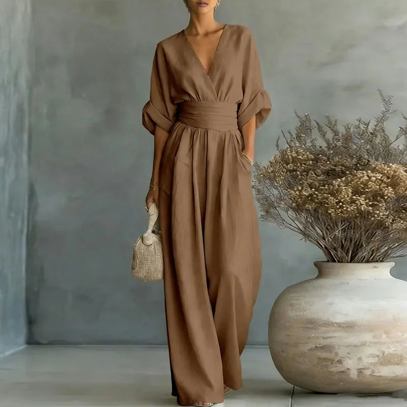 Chiara | Fluid Printed Long Jumpsuit