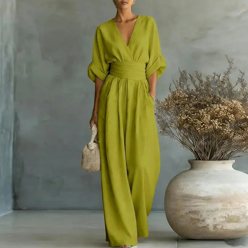 Chiara | Fluid Printed Long Jumpsuit